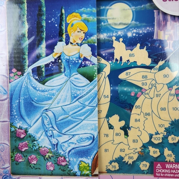 Lot Disney Cinderella/Minnie By Number 100+ Sparkle Gem Stickers Sealed New - Picture 8 of 12